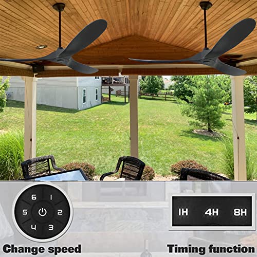 70 Inch Rustic Outdoor Ceiling Fans For